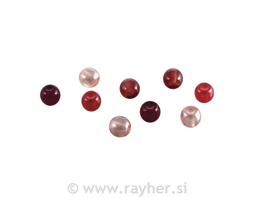 Renaissance Glass wax beads,half transp.