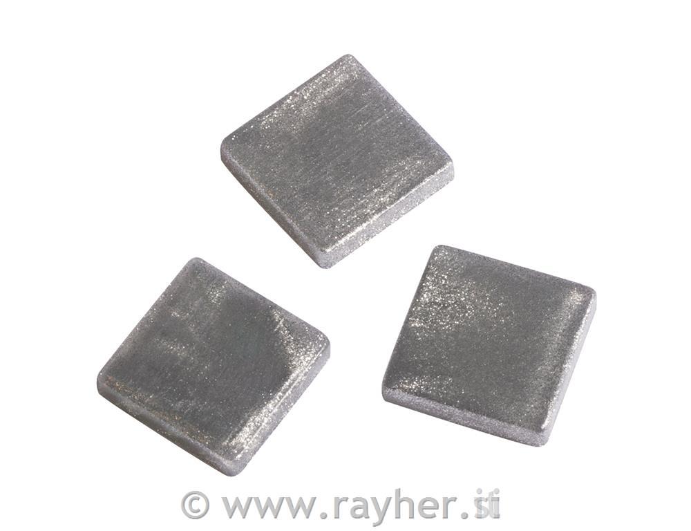 Mozaik "Acryl", 1x1 cm, metalni sjaj, sjajnim srebrom, cca 205 kom / 50 g