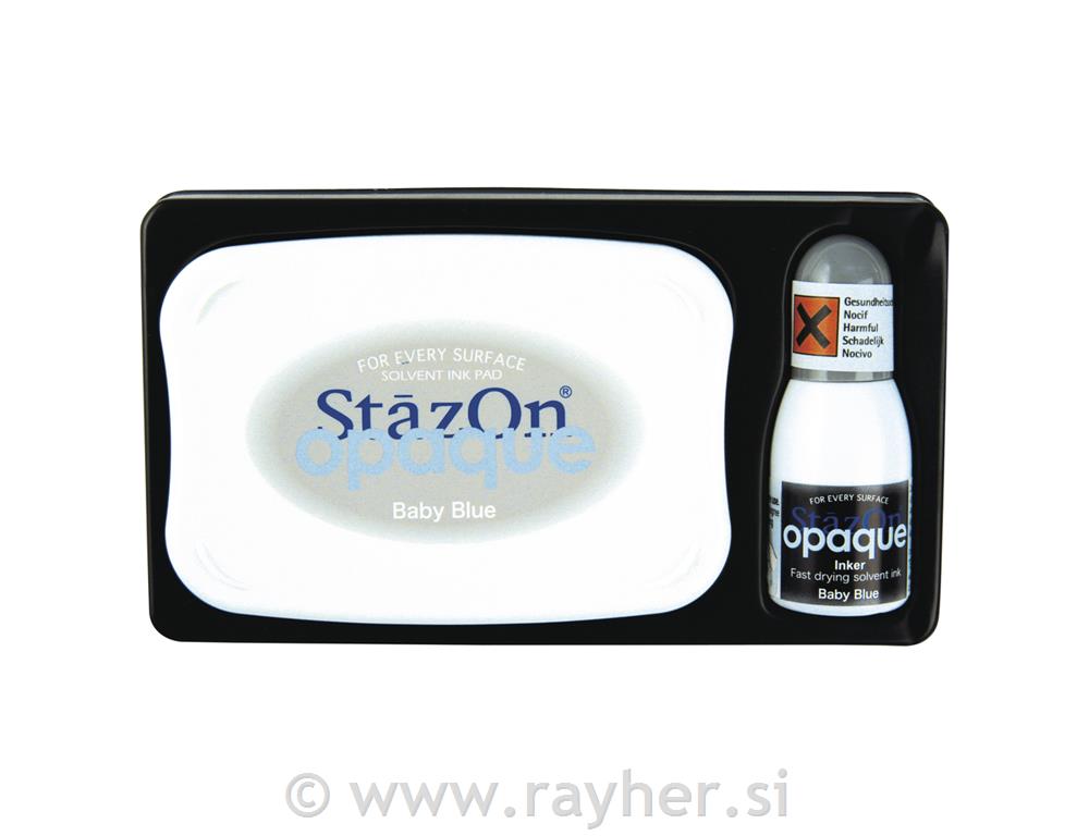 StazOn Opaque-Set, baby blue,jastučićiza pečat+ tinta