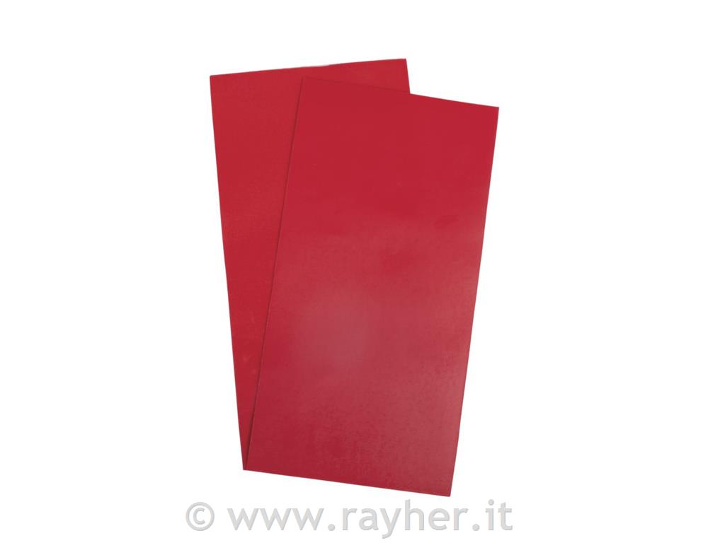 Wax foil for decorations, 20x10 cm, red,