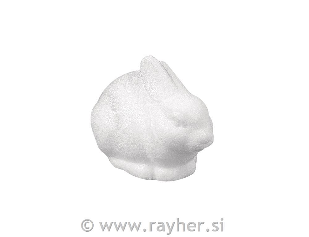 Styrofoam-rabbit, sedentary, 14x8 cm