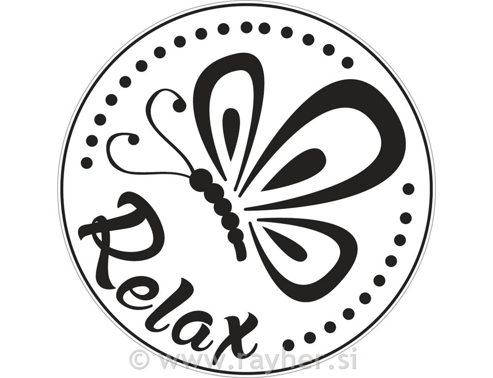 Labels GB: "Relax", 45mm o tab-bag 1pc