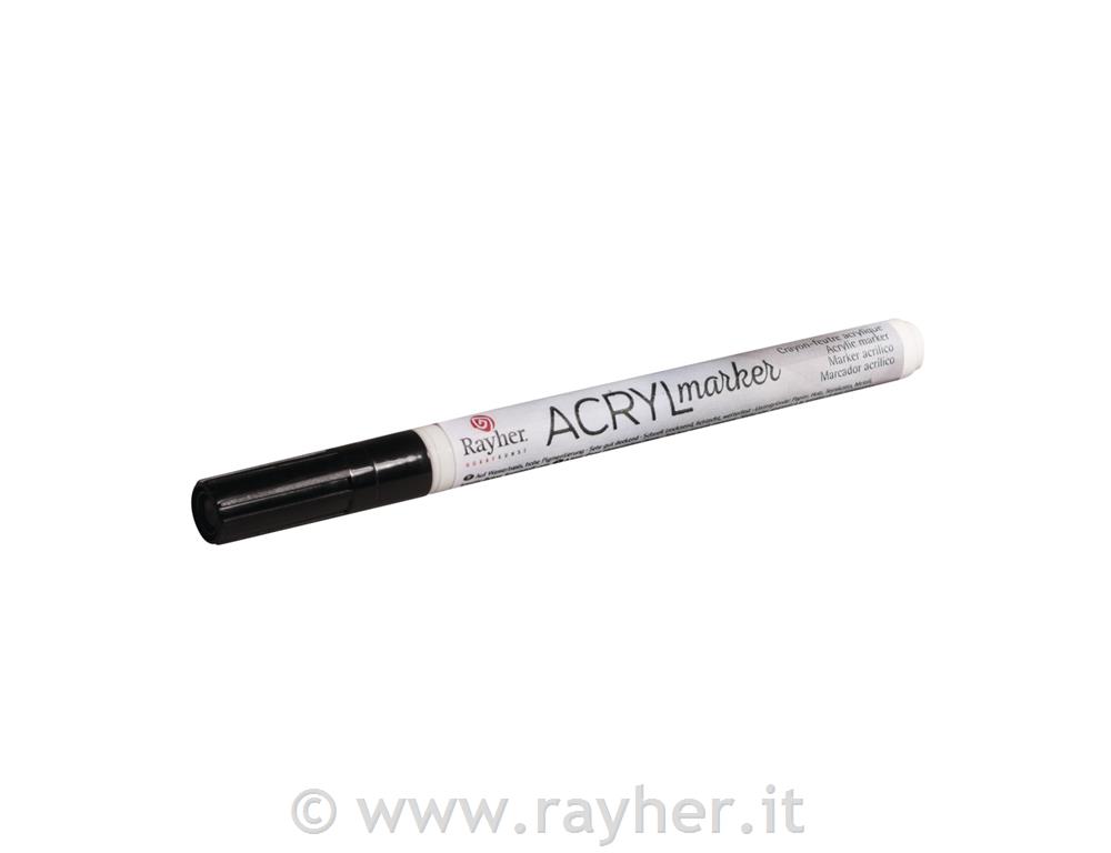 Marker akril, crni, 1-2 mm