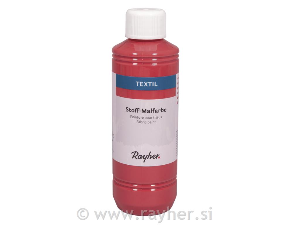 Textile fabric paint, classic red, bottle 250ml