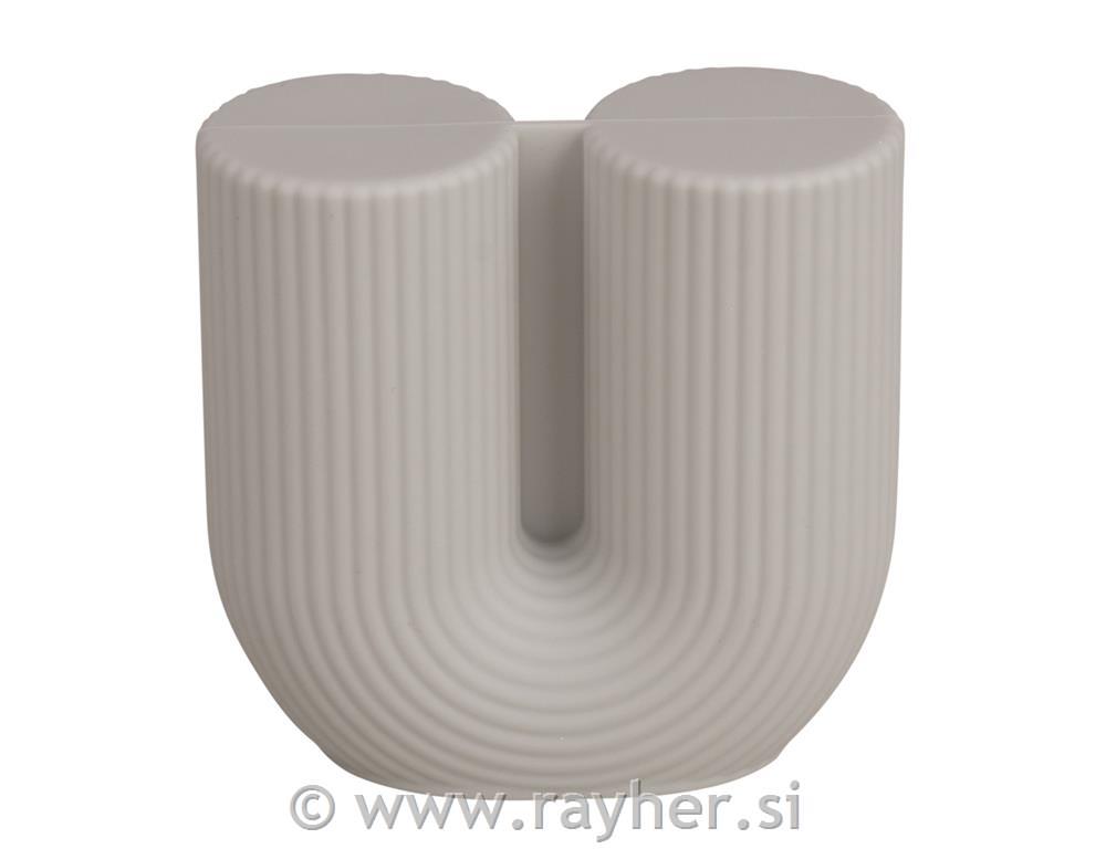 Silicone mould U-shaped ribbed candle, 8.4x3.9cm, height 8.6cm, box 1pc