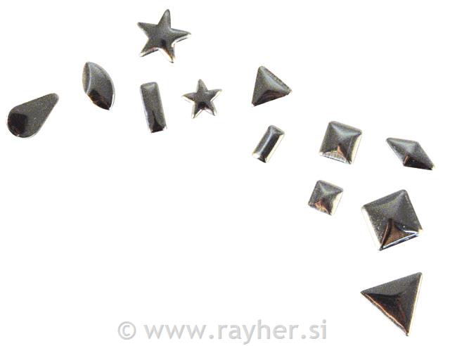 Hotfix-rivet, mix of shapes 2,5-10 mm, s