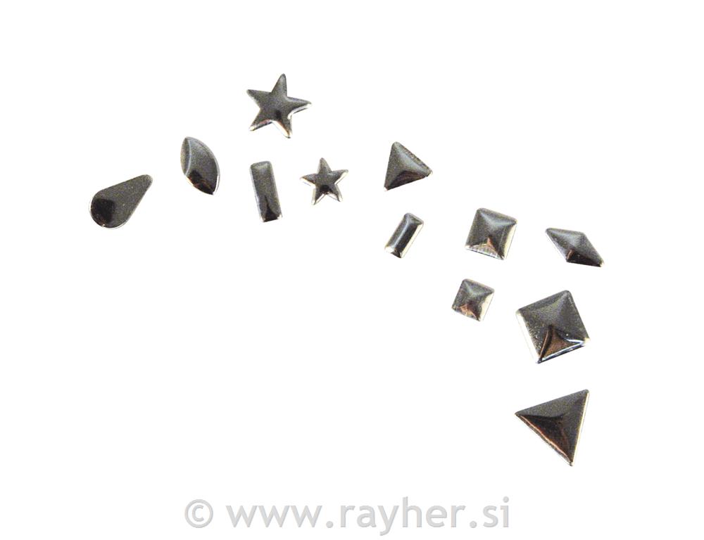 Hotfix-rivet, mix of shapes 2,5-10 mm, s