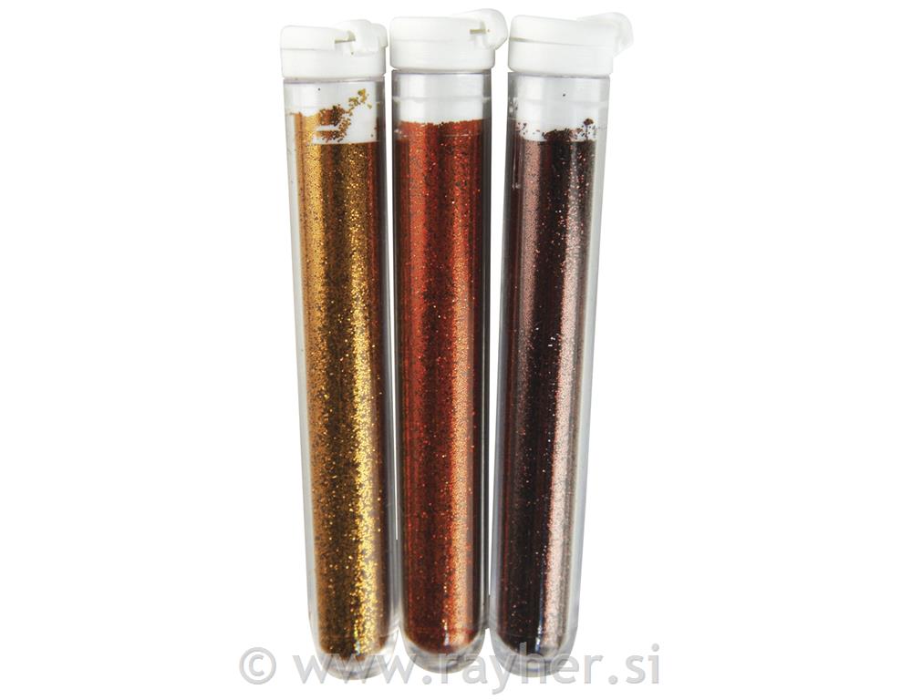 Fine Glitter, brown-/ gold colours, blis