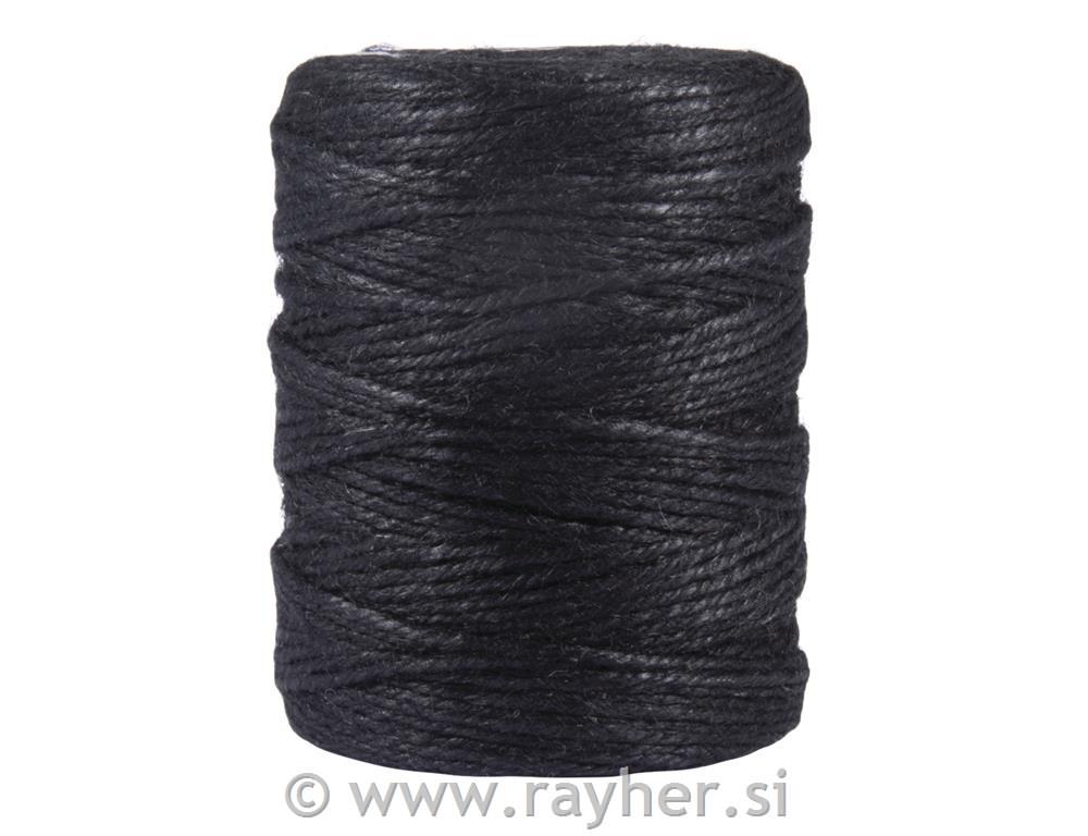 Žica od jute , 4-slojni, 3.5mm, crni, 280m