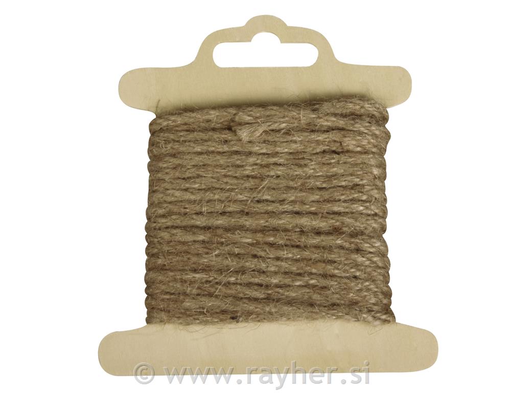 Vrpca od jute, fi 2,5 mm, 5 m