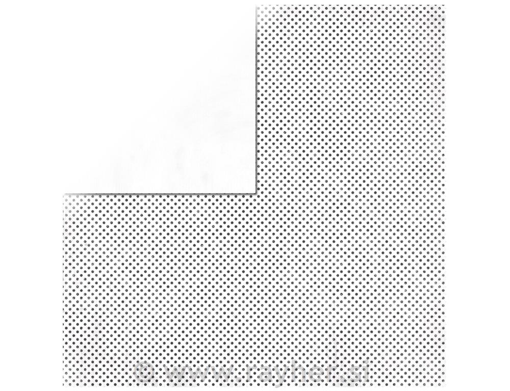 Scrapbooking papir Double dot, bijeli, 30.5x30.5cm, 190g/m2