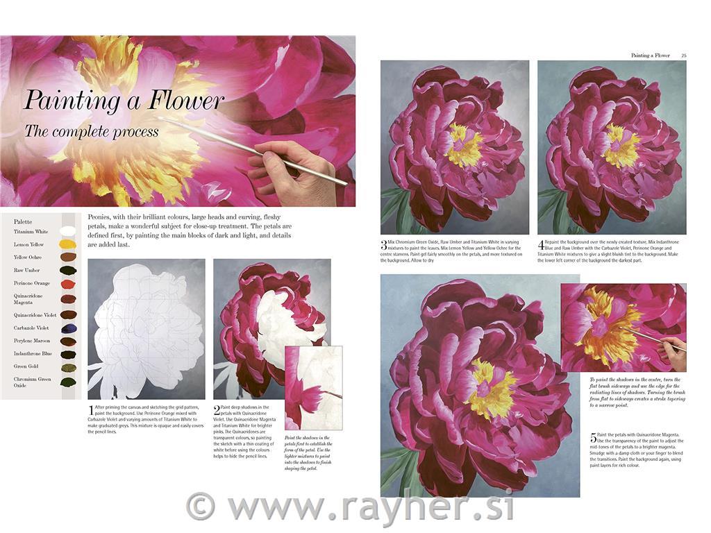 Knjiga Acrylic Flower Painter's A to Z