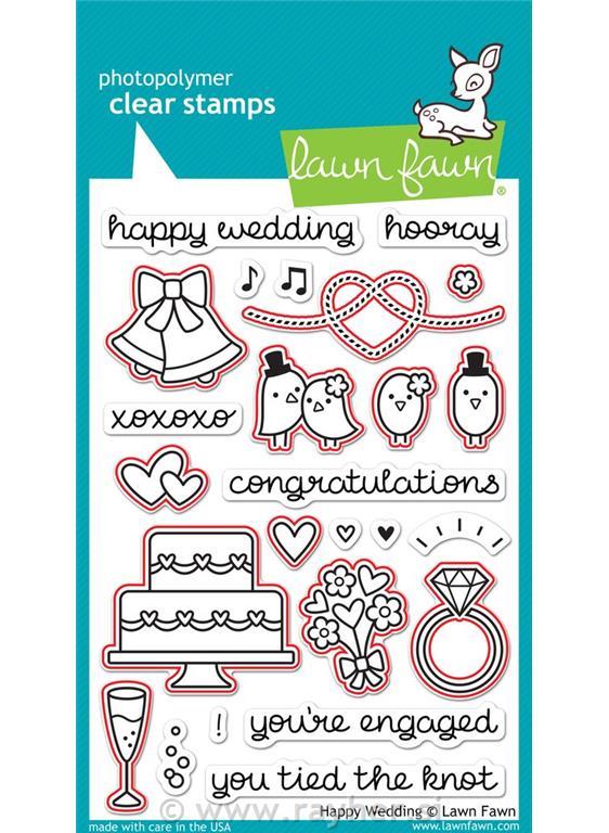 Nastavci Lawn Fawn, Happy Wedding