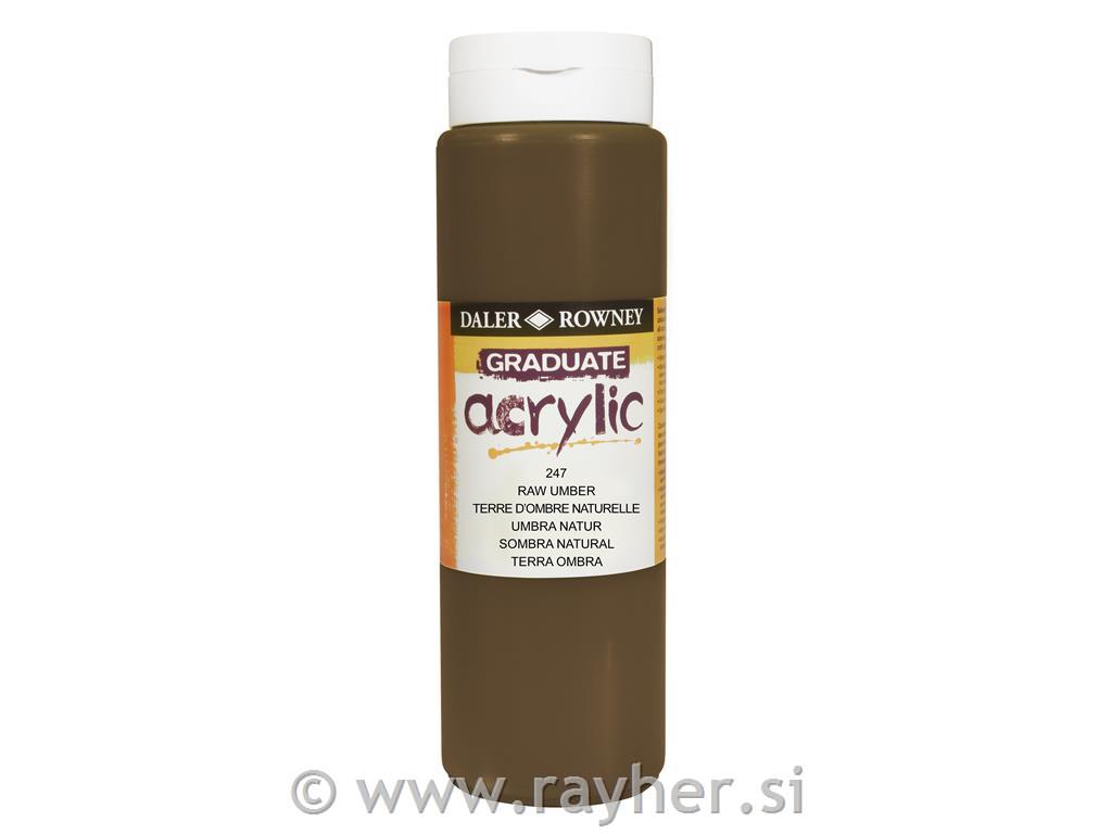 Akrilna boja Graduate 500 ml, Raw Umber