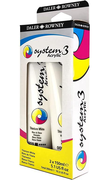 Akrilna boja Sys3 OR 2x150 mlTitanium White