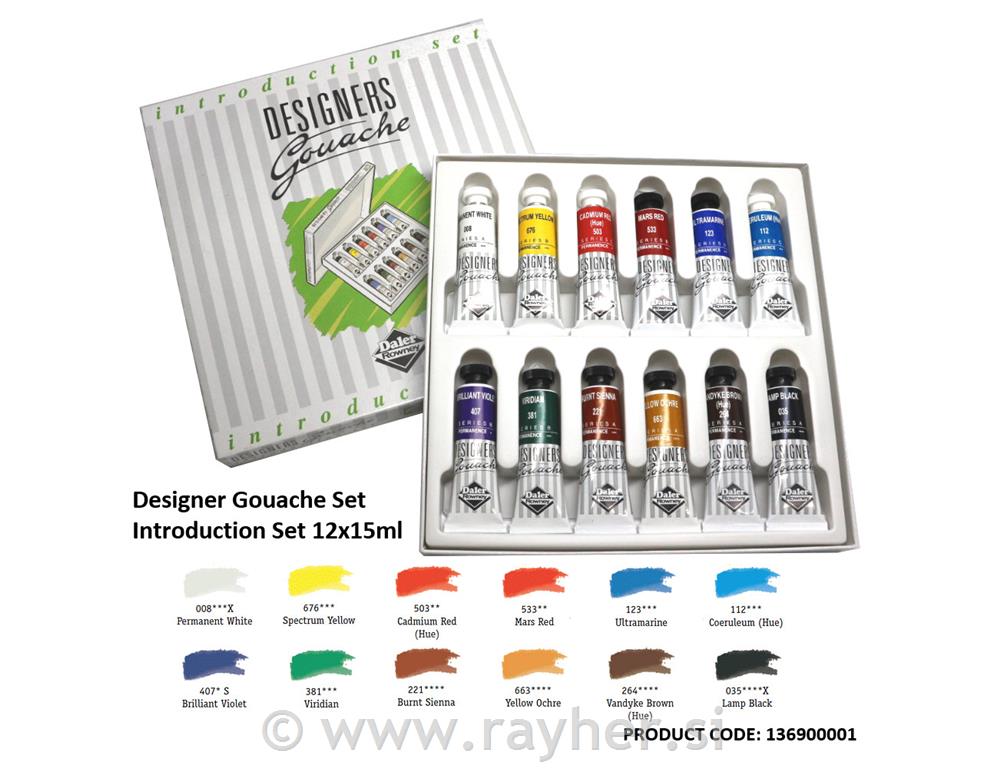 Designers Gouache (gvaš) set Intro 12x15ml