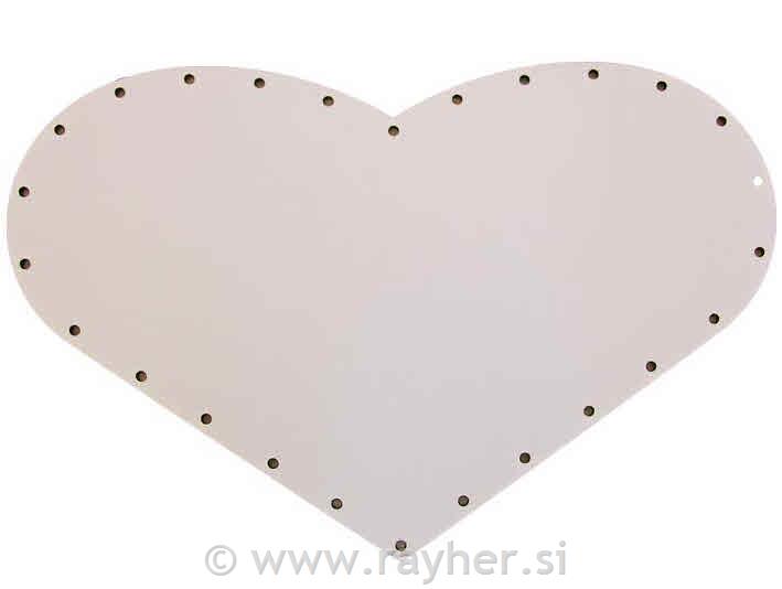 Plywood base Heart 28x23cm