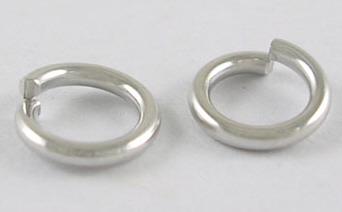 Ringići 6 mm, boje platine, set 10/1