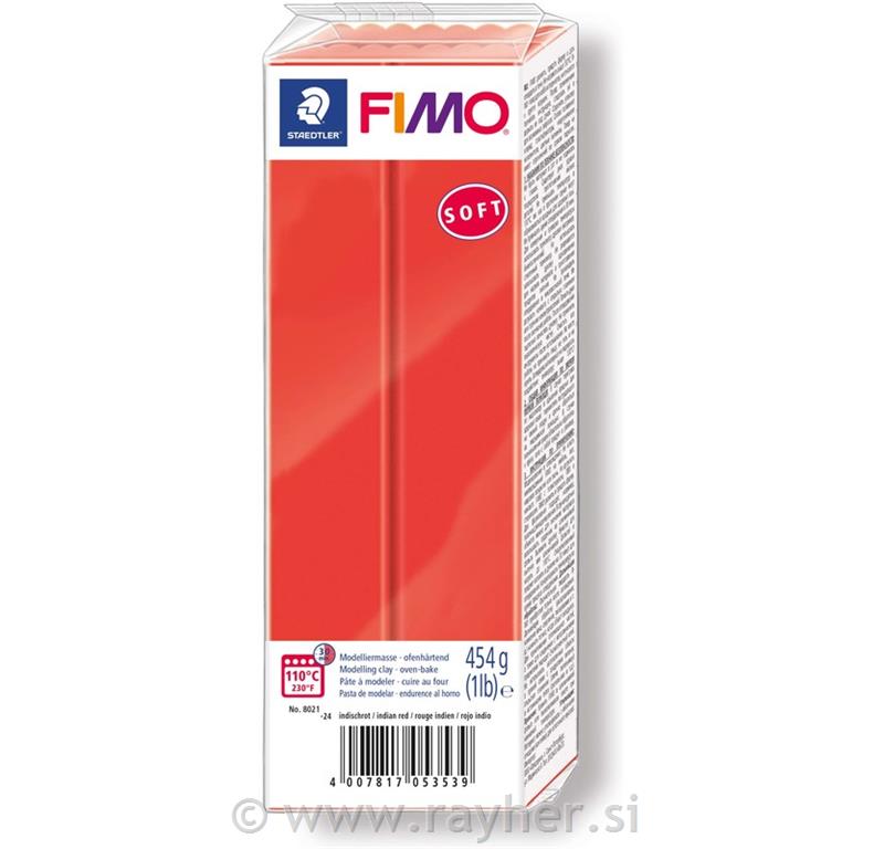 FIMO Soft polimerna masa 24, ind. rdeča 454g