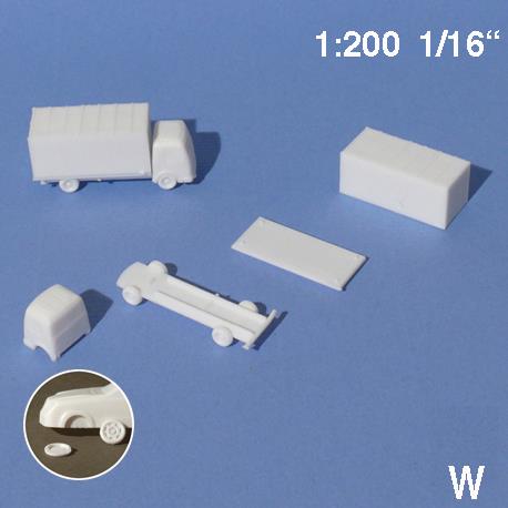 Transportni kamion 1:200 W=12 mmbijeli, 2 kom