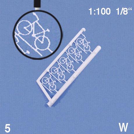 Bicikli 1:100bijeli, 5x