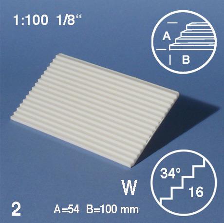 Stepenice 1: 100 h = nagib 1,8 mm = 34 s2 kom