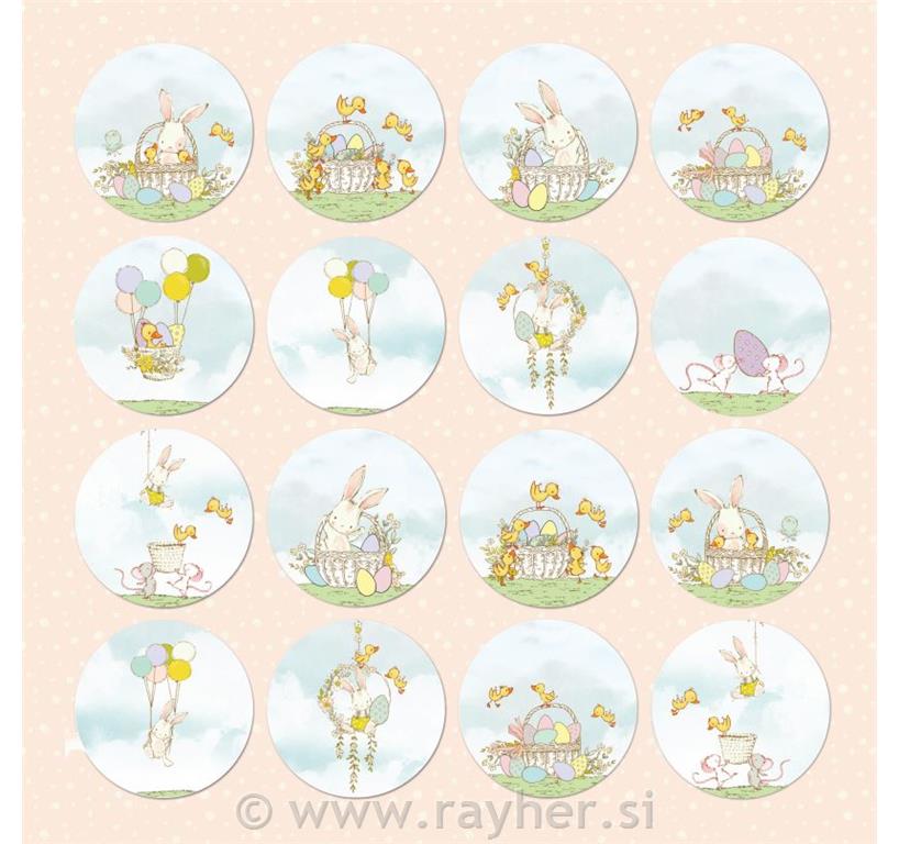 Scrapbooking papir Hopping Bunnies 0830,5x30,5 cm