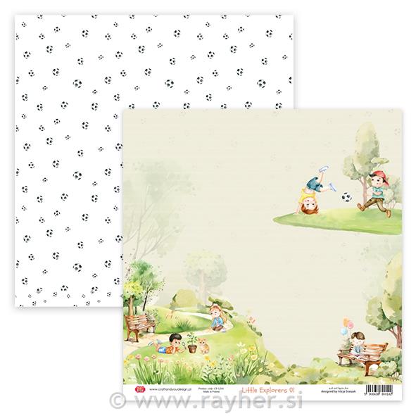 Scrapbooking papir Little Explorers 01