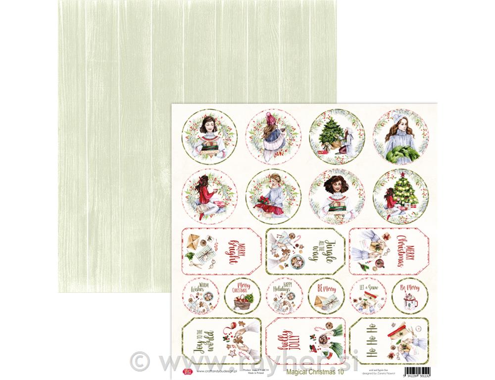 Scrapbooking papir Magical Christmas 010