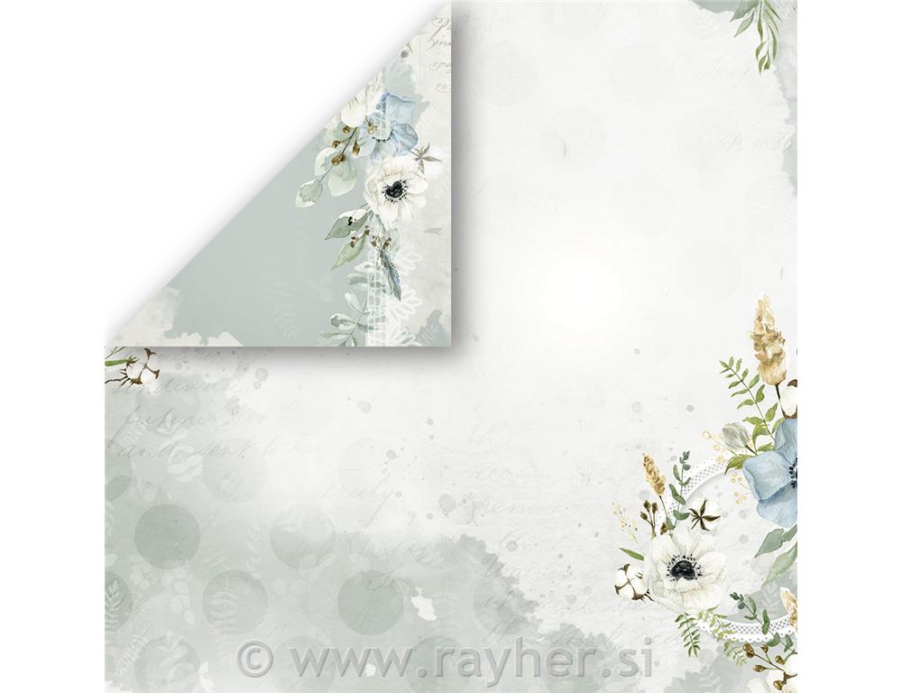 Scrapbooking papir, 30x30cm, 250gsm, Morning Mist 01