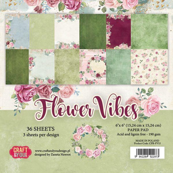 Scrapbooking papiri set, Flower Vibes