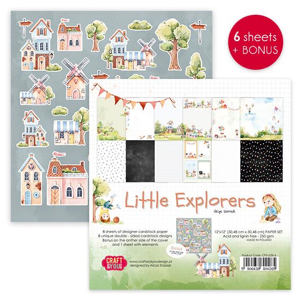 Set papira, 30x30cm, Little Explorers