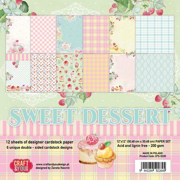 Scrapbooking papiri set,Sweet Dessert