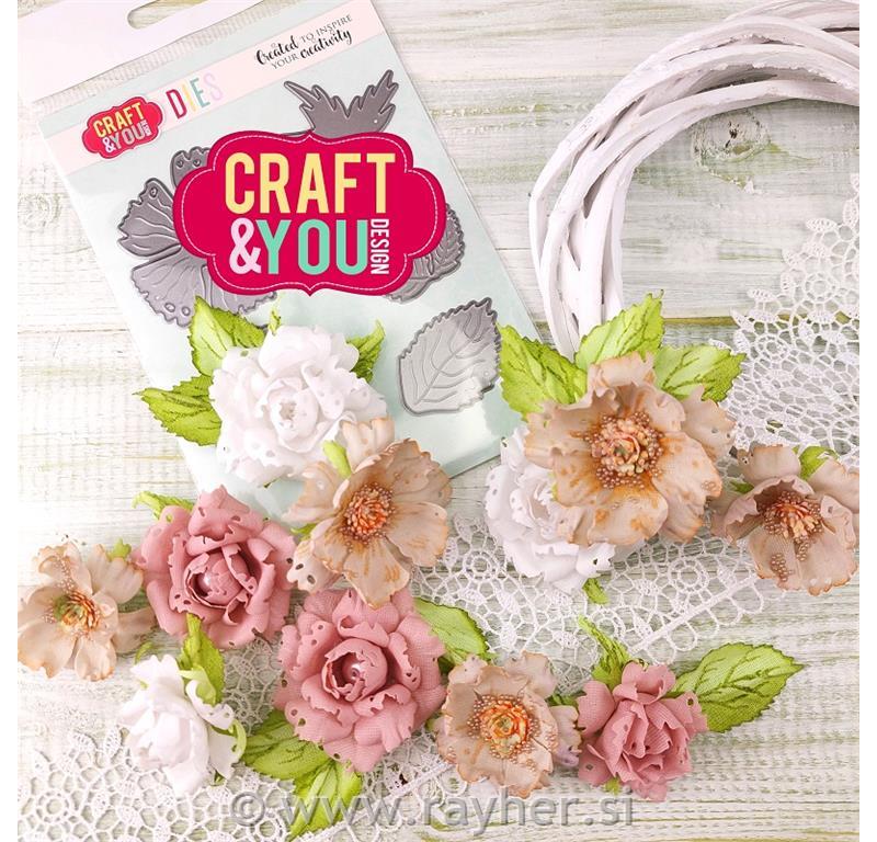 Rezač Craft and You, Ruža s lišćem