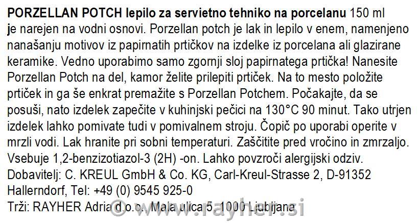 Lepilo za servietno tehniko Porzellan POTCH 50 ml za pocelan