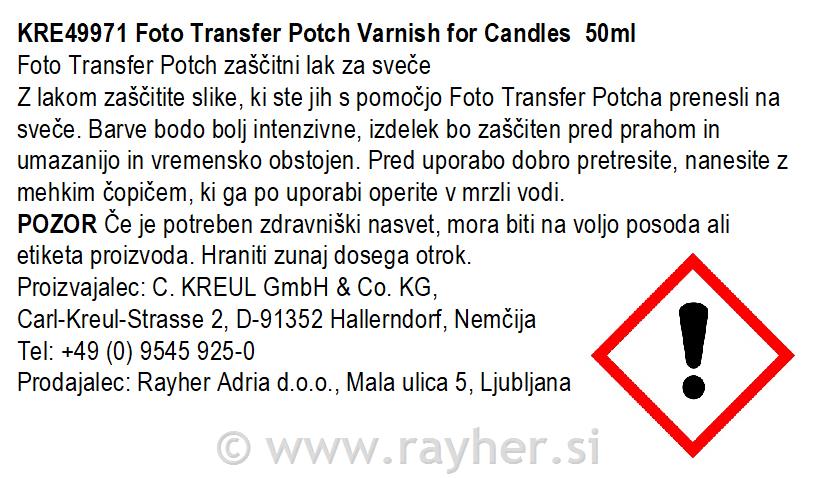 Foto Transfer Potch set za svijeće